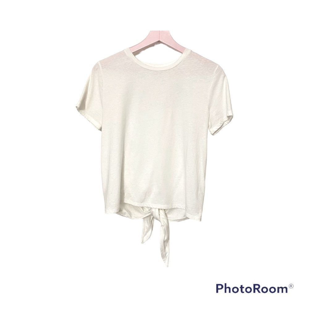 Madewell tie back white Tee
